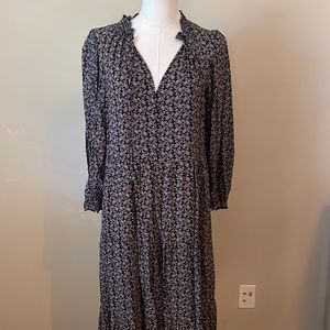 Max Studio Floral Printed Tiered Dress XS